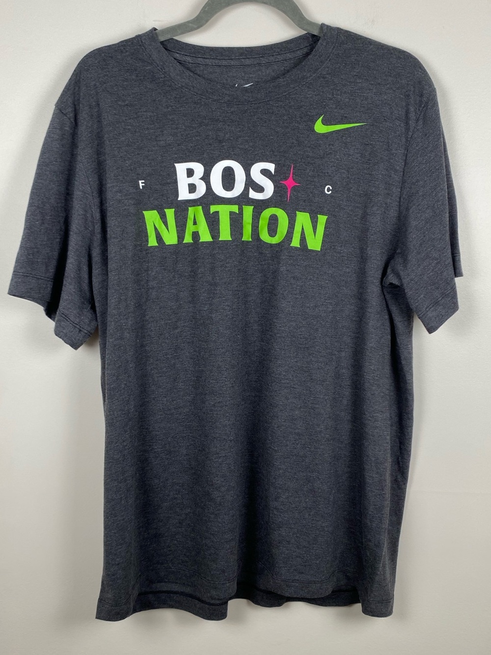 NWT Nike Boston Legacy Gray BOS Nation Short Sleeve Tee Large
